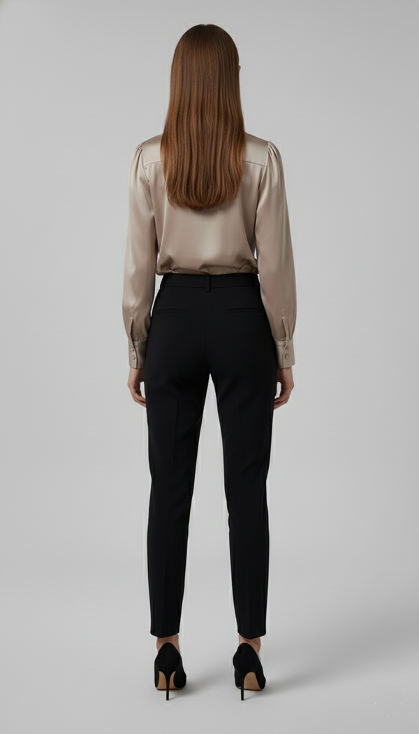 Luxe Satin Classic Shirt (Champagne Beige)