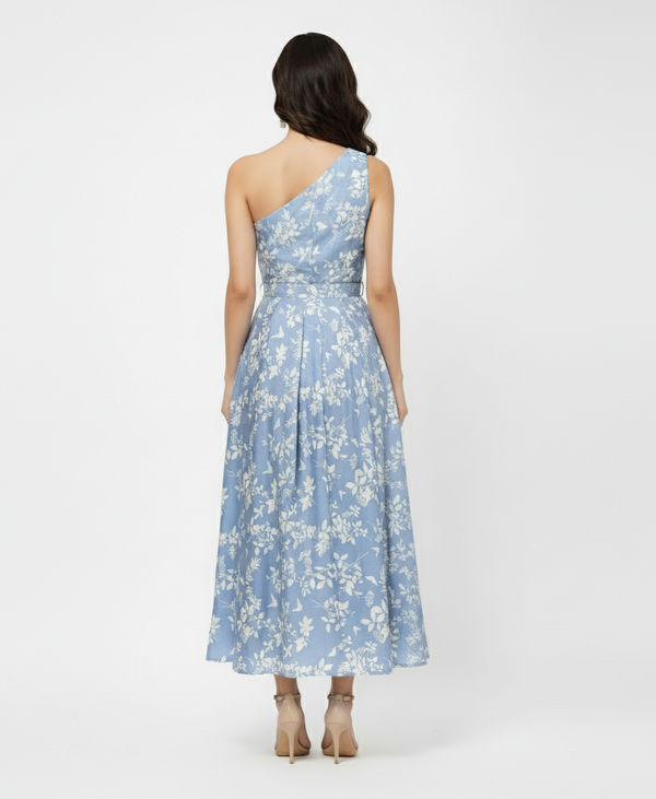 Enchanted One-Shoulder Floral Dress