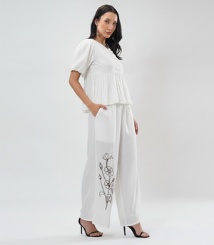 Noir Chic Co-ord Set (White)