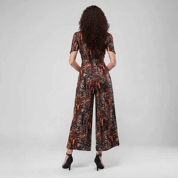 Plum Power Jumpsuit (Jungle Print)