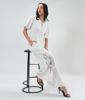 Noir Chic Co-ord Set (White)