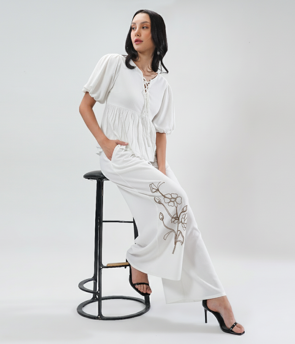 Noir Chic Co-ord Set (White)