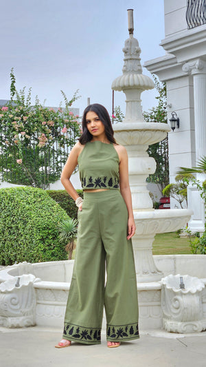 Botanic Charm Co-ord Set (Green)