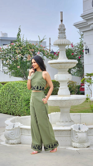 Botanic Charm Co-ord Set (Green)