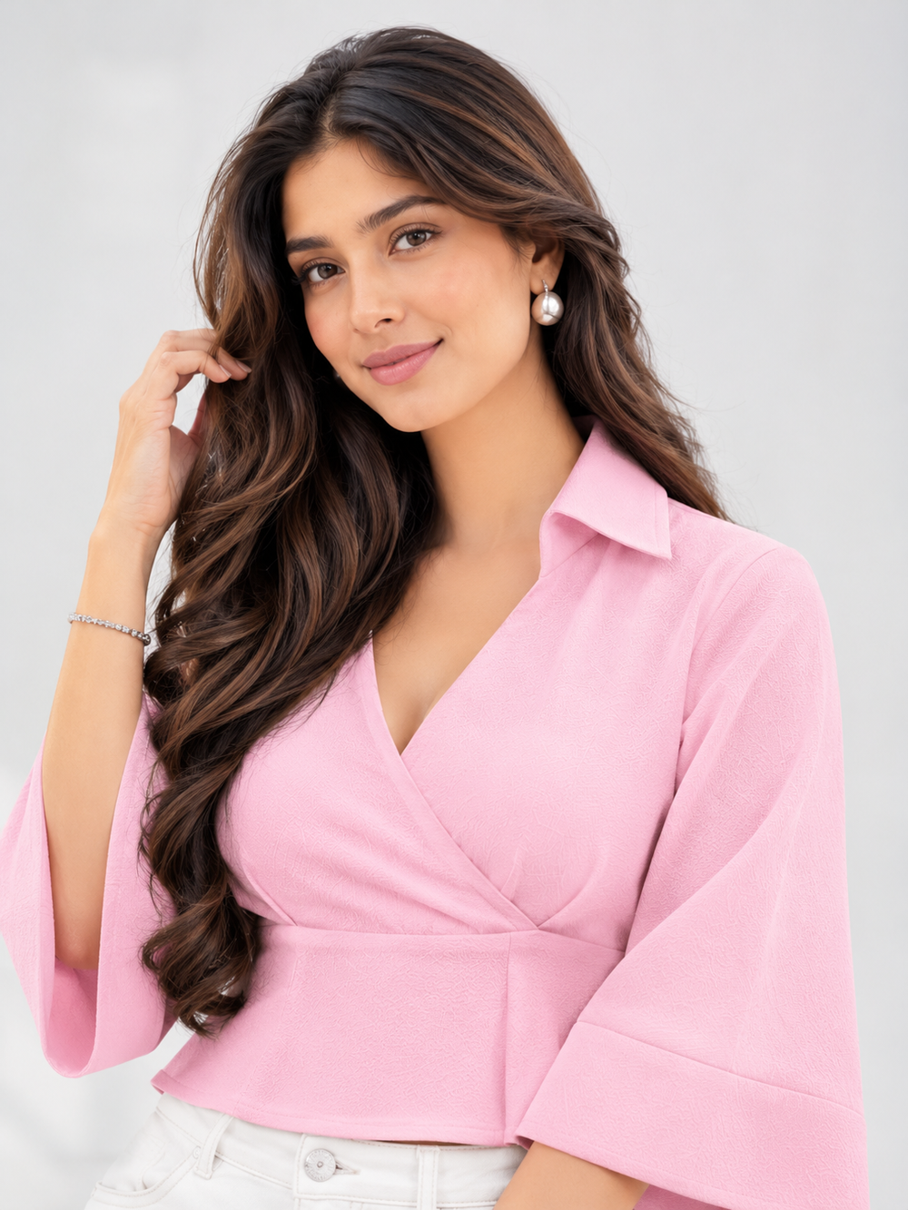 Wrap Crop Top (Pink)