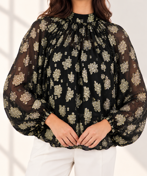 Noir Gold Luxe Top