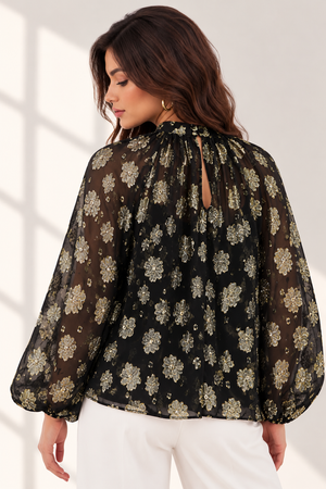 Noir Gold Luxe Top