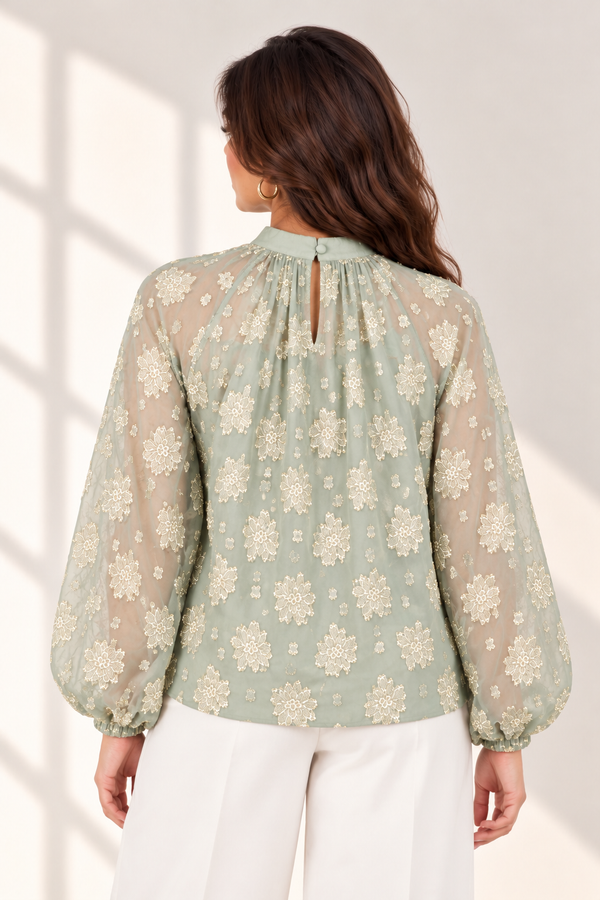 Mint Gold Aura Top