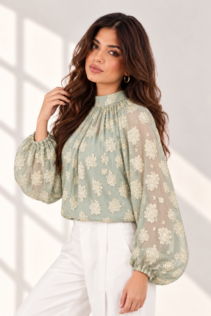 Mint Gold Aura Top