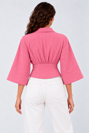 Wrap Crop Top (Blush)