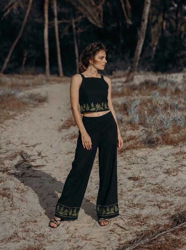 Botanic Charm Co-ord Set (Black)
