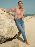 Multicolor Floral Puff Sleeve Shirt (Pastel Floral)