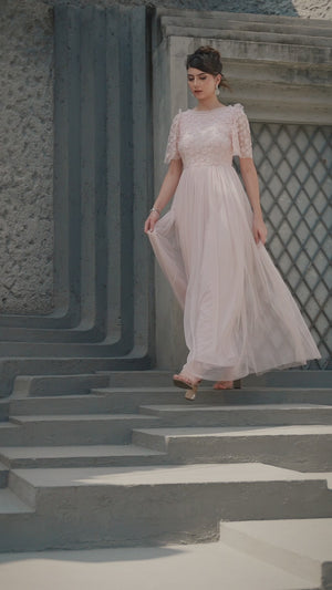 Blush Pink Sequin Dream Gown