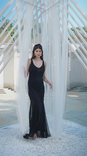 Classic Noir Glam Gown
